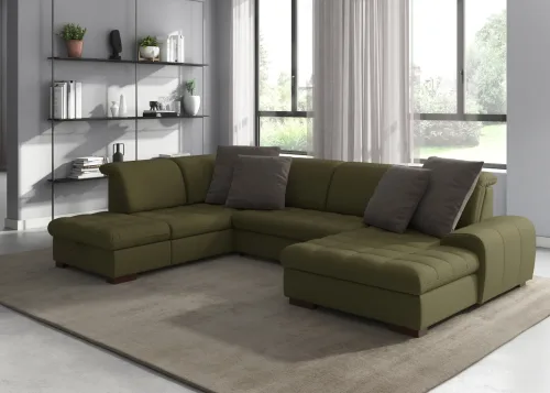 Sit & More, sit&more Wohnlandschaft "Luxor U-Form" wahlweise mit Bettfunktion, Bettkasten und Kopfteilverstellung