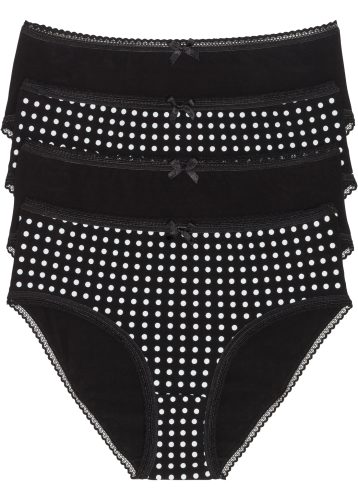 bonprix Maxislip Packung, 4 Stk. klassischer Stil, figurnaher Schnitt, mit dekorativer Schleife