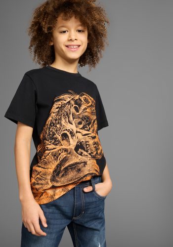 KIDSWORLD, KIDSWORLD T-Shirt »GECKO«, Kurzarm, Basic-Passform, bedruckt, Rundhalsausschnitt