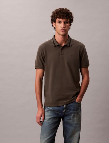 CALVIN KLEIN JEANS, Calvin Klein Jeans Poloshirt "SS CSL PQ CLSSC TPPD" Mit Rundhalsausschnitt