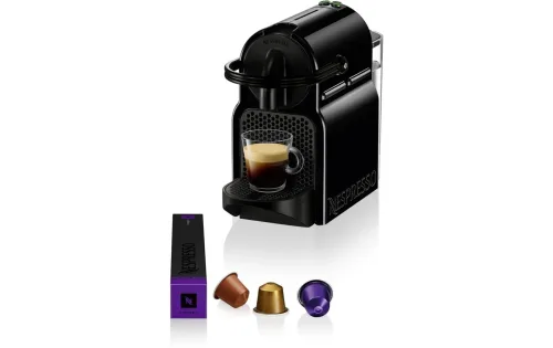 De'Longhi, DeLonghi Kapselmaschine "Inissia EN 80.B von DeLonghi, Black" inkl. Willkommenspaket mit 7 Kapseln