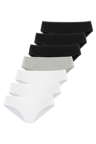 Vivance, Vivance Jazz-Pants Slips 7er-Pack, aus weicher Baumwollqualität mit feiner Spitzeneinfassung
