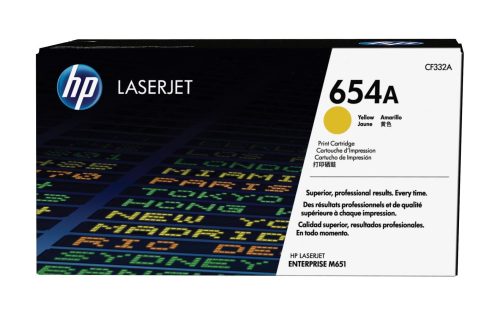 HP, HP Toner-Modul 654A yellow CF332A CLJ Enterprise M651 15'000 S.