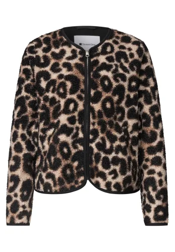 Street One, Teddy-Jacke mit Rundhals und Print