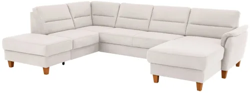 home affaire, Home affaire Wohnlandschaft "Palmera U-Form, B: 308 cm" optional Bettfunktion & Bettkasten, Federkern
