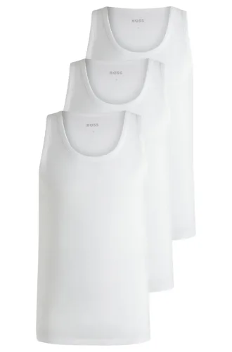 BOSS - Top, ärmellos, für Herren, Weiss, Größe S