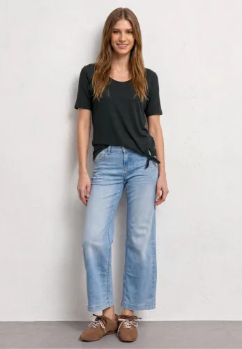 Street One, Kurzarm Shirt mit Knotendetail