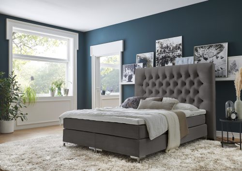 ATLANTIC home collection Boxspringbett, mit Topper und extra hohem Kopfteil