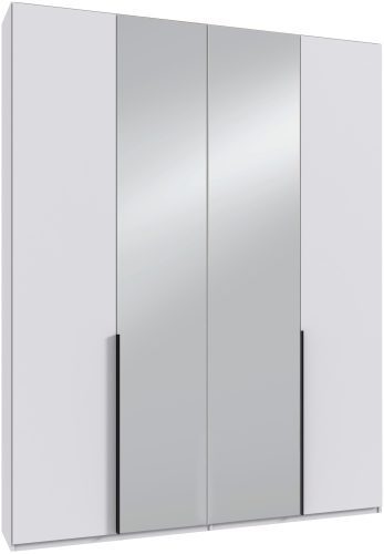 Wimex, Wimex Kleiderschrank »Mugano,in 8 Breiten,3 Höhen,2 Tiefen, viele Farben, Made in Germany«, (in Basic oder Premium Ausstattung mit 2 weiteren Einlegeböden), mit langen oder kurzen Griffen aus Metall, mit oder ohne Spiegel