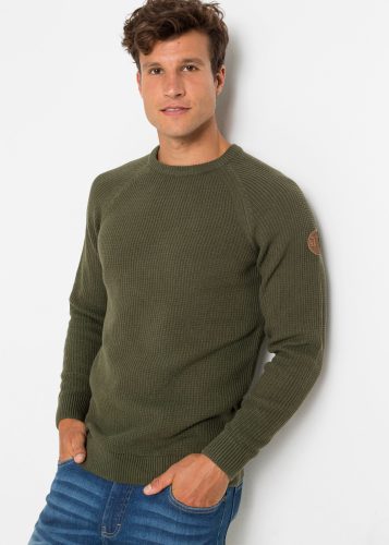 bonprix Strickpullover tolle Baumwollmischung, mit Rundhalsausschnitt, Regular Fit