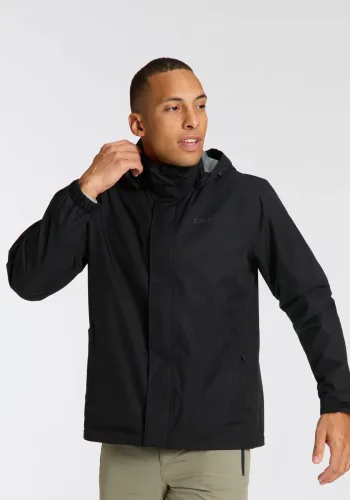 CMP Regenjacke mit Kapuze mit Reissverschlusstaschen, atmungsaktiv, winddicht, wasserdicht
