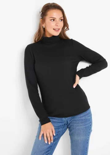 bonprix, bonprix Warmes Thermoshirtschwarz 52Damen