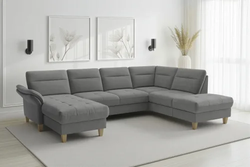 Sit & More, sit&more Wohnlandschaft "Pamela U-Form, B: 292 cm, optional Schlaffunktion & Armteilverstellung" mit Federkern