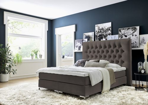 ATLANTIC home collection Boxspringbett, mit Topper und extra hohem Kopfteil