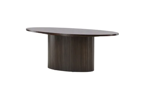 Venture Home, Venture Home Couchtisch "Bianca, ovaler Couchtisch in warmem Mokka, 120 × 55 cm" Sofatisch, MDF, gebeizt, oval, behaglich, wohnlich