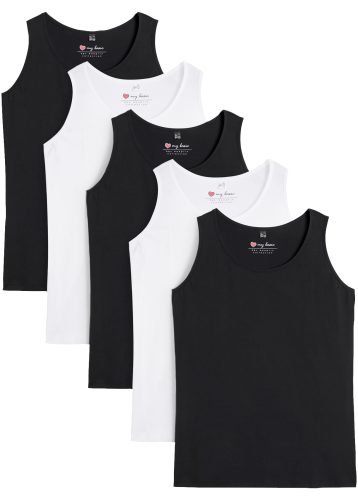 bonprix Longtop Packung, 5 tlg. figurumspielende Passform, po-bedeckend