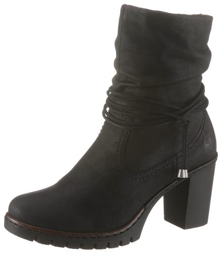 Rieker Winterstiefelette, Boots, Trichterabsatz, Warmfutter, mit gerafftem Schaft