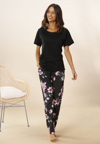 VIVANCE DREAMS, Vivance Dreams Pyjama, mit Hortensienmuster