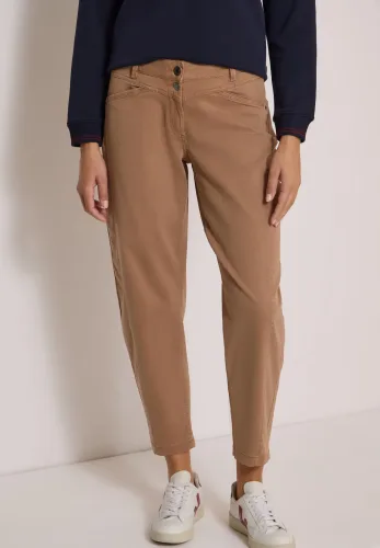 cecil, Mid Waist Barrel Leg Jeans im Casual Fit