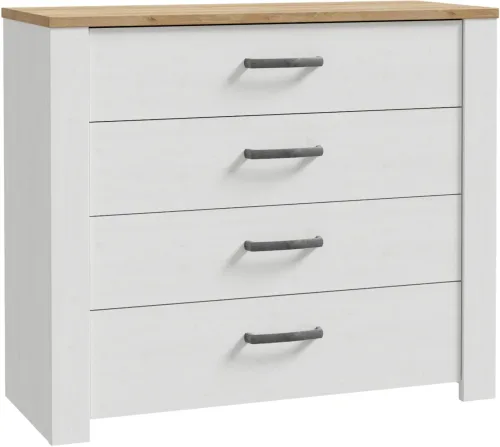 Forte, FORTE Kommode "Bohol" B/H/T 101,4/87/42 cm, 4 Schubkästen