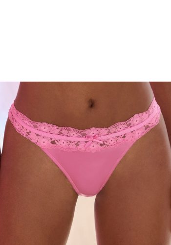 Vivance, Vivance String "Anisa" mit blumiger Spitze rundherum am Bund