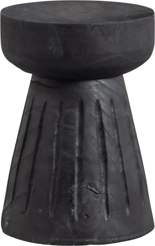 mutoni, mutoni - Hocker Borre Holz rund 28x28, One Size, Schwarz