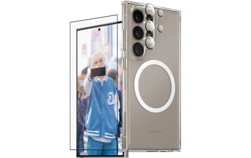 Care By Panzerglass, CARE by PanzerGlass Displayschutzglas "3-in-1 Protection Set" für Samsung Galaxy S25 Ultra Displayschutzfolie, Schutzfolie, Bildschirmschutz, kratz- & stossfest