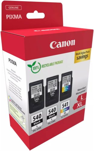 Canon, Canon Tintenpatrone "2xPG-540L/1xCL-541XL 3er Pack Black/Cyan/Magenta/Yellow"