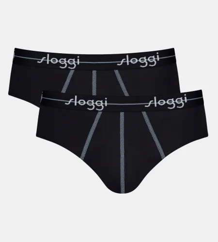 Sloggi, Sloggi - Slip  Figurbetont-Start midi C2P box, XL, Schwarz