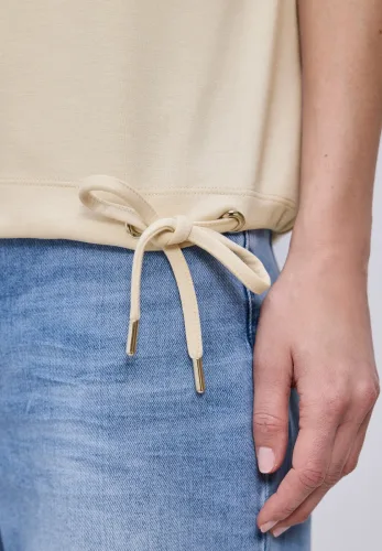 Street One, Dropped Shoulder Shirt mit Rippdetail