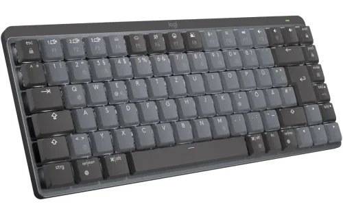 Logitech - MX Mini Mechanical Tastatur RF Wireless + Bluetooth QWERTZ Schweiz Graphit, Grau