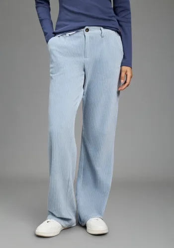 KangaROOS, KangaROOS Cordhose weite Basic-Passform, bodenlange Form, elastisches Material