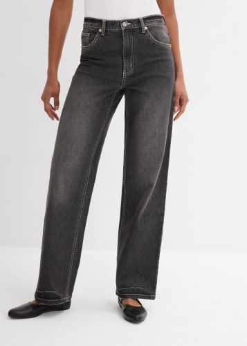 bonprix Weite Jeans loose fit Passform, hoher Bund, aus überwiegend Baumwolle