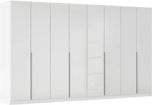 Goodproduct, GOODproduct Drehtürenschrank "Kleiderschrank Kleiderschränke Schrank Garderobe AGORDO mit Glasfront" in zwei Griff-Farben, Breiten 91-405 cm, durchdachte Innenausstattung, in 8 Breiten und 2 Höhen MADE IN GERMANY