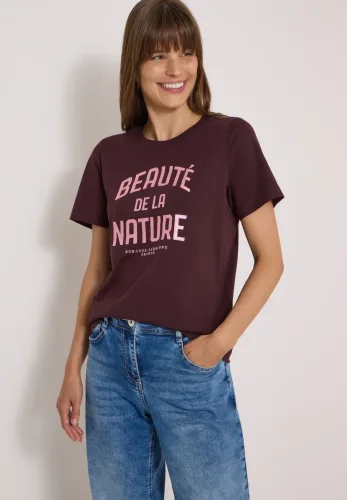 cecil, T-Shirt mit Rundhals und Wording