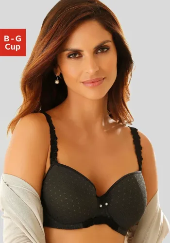 Lascana, LASCANA Schalen-BH mit Bügel, mit verzierten Trägern, Dessous