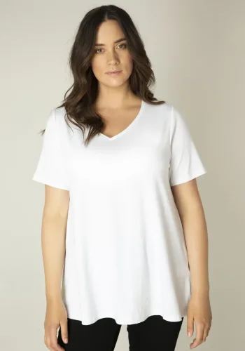 Base Level Curvy, Base Level Curvy T-Shirt "Alba" mit V-Ausschnitt