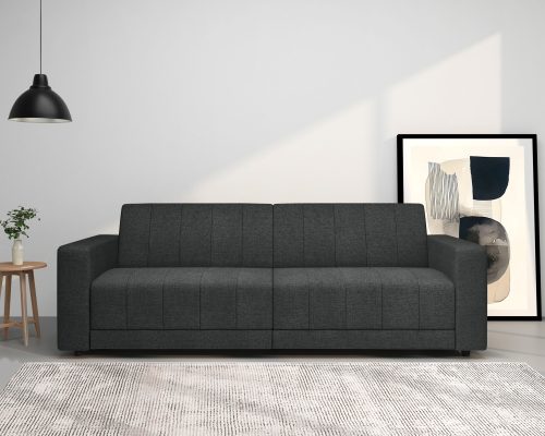 Dorel Home 3-Sitzer »Allie II Schlafsofa 225 cm«, Bett-Funktion (108/190cm), Rückenlehne 2-teilig, mit Steppung