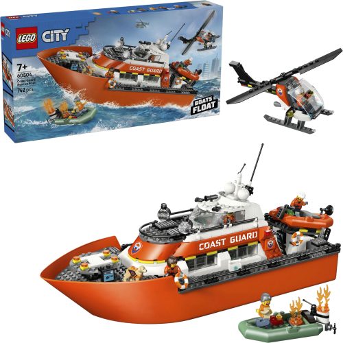 LEGO, LEGO® - 60504 Rettungsboot der Küstenwache mit Hubschrauber, Multicolor