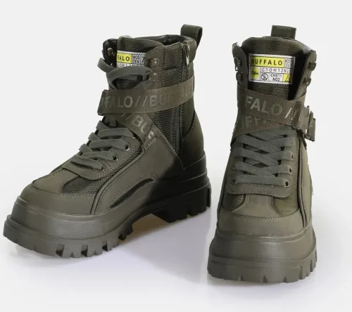 Buffalo, Buffalo Aspha Com1 Plateau Winterstiefelette - Dunkel Olive EU38 Damen