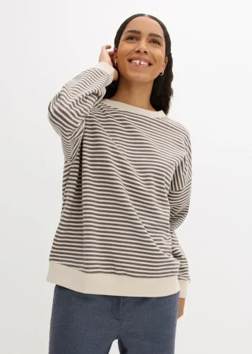 bonprix, bonprix Loose-fit Sweatshirtgrau 48Damen