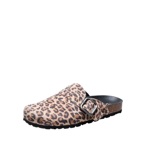 Verbenas, VERBENAS Clog Hausschuh, Sommerschuh im Leo-Look
