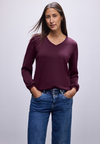 STREET ONE, STREET ONE Sweatshirt, mit V-Ausschnitt
