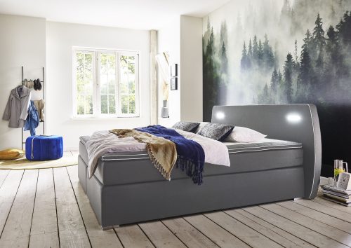 ATLANTIC home collection Boxspringbett »REX LED«, inklusive LED-Beleuchtung und Topper