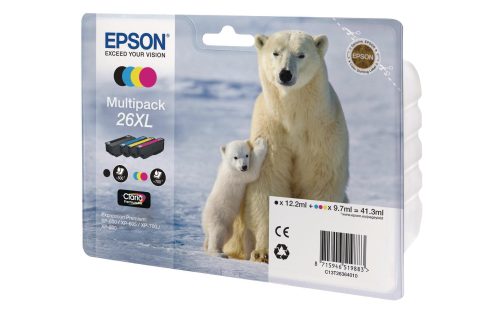 Epson, EPSON Multipack Tinte XL CMYBK T263640 XP 700/800 700/500 Seiten