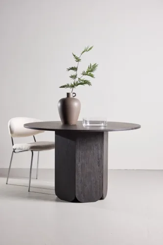 LIVIQUE, Esstisch Takle Schwarz MDF B 120 cm - Esstisch