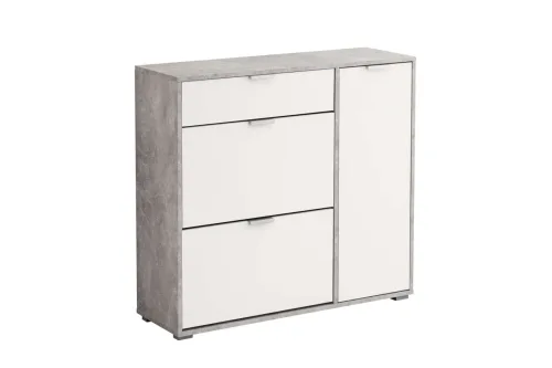 home affaire, Home affaire Schuhschrank "Arco 2, Schuhkommode, Schuhregal, Breite 102 cm" 2 Klappen mit Doppelschuhtrommeln, mit Schublade, in modernen Farben