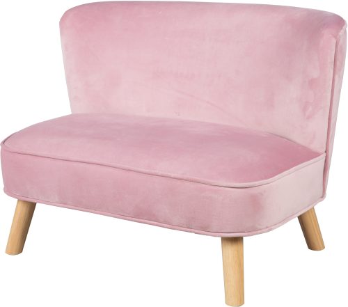Roba, roba  Kindersofa Samt, rosa - rosa/pink
