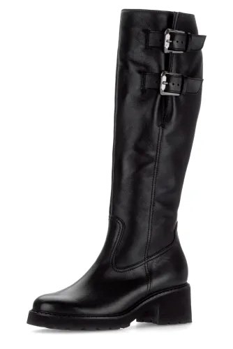 Gabor, Gabor Stiefel "TUNIS", Blockabsatz, Langschaftstiefel in Bequemweite G (= weit)
