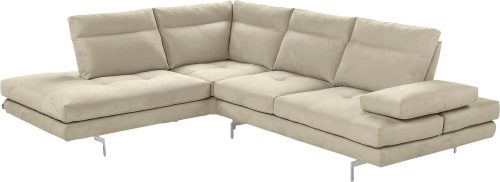 CALIA ITALIA Ecksofa »Toby Wing«, Sitztiefenverstellung, Eckelement mit Funktion, Füsse in Chrom glänzend